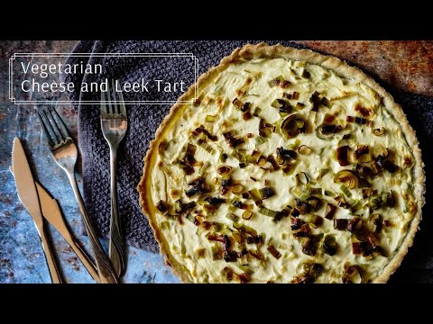 Vegetarian Cheese and Leek Tart | Easy Tart Recipe | ASMR Cooking