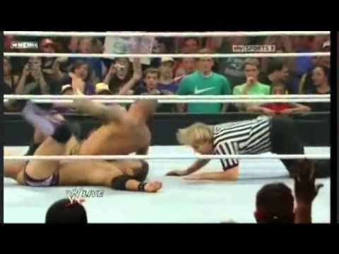 Randy Orton RKO Justin Gabriel and Micheal Tarver