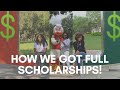 HOW WE GOT FULL SCHOLARSHIPS!!! // STATS, GPA, APPLICATION TIPS & MORE
