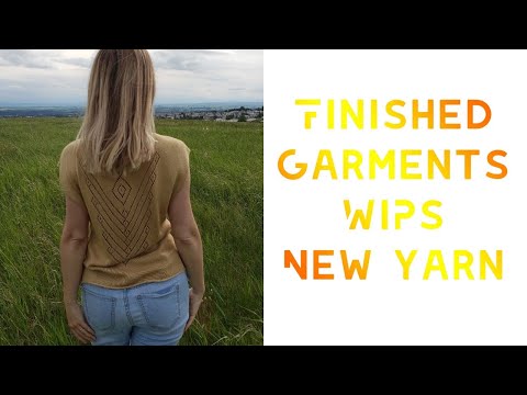 Knitting. Finished objects and WIPs. New Yarn