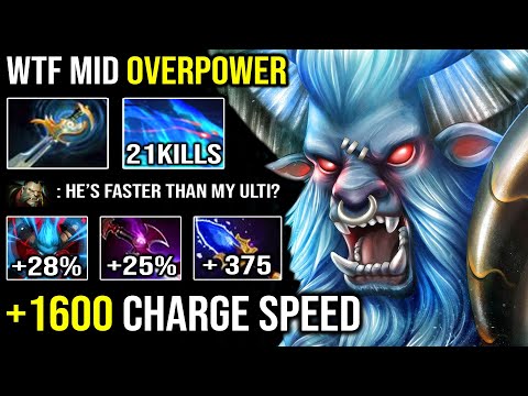 WTF +1600 CHARGE SPEED Carry Mid Spirit Breaker | Overpower Invisible Bash 7.30d Dota 2