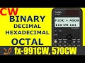 Casio FX 991CW Convert Binary Decimal Hexadecimal Octal
