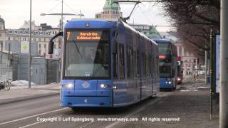 preview picture of video 'Spårväg City / City Tram in Stockholm, Nybroplan - Vasamuseet'