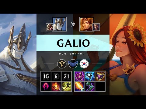Galio Support vs Leona - KR Diamond Patch 25.16