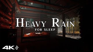 Heavy Rain at Night - 10H for Sleeping & Relax. Best Heavy Rain Sounds🌧️