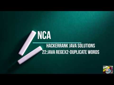 22java Regex 2 Duplicate Words Hackerrank Java Solutions