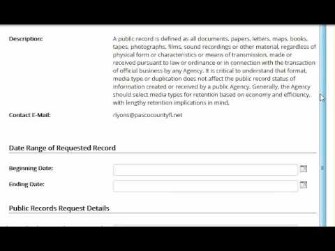 Public Records Pasco County