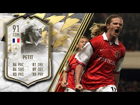 91 EMMANUEL PETIT ICON MOMENTS PLAYER REVIEW FIFA 22
