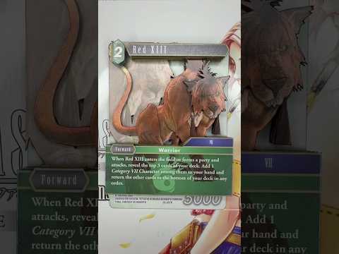 A 3D Shadowbox Card of Red XIII from Final Fantasy VII: Rebirth.