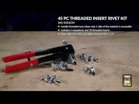 45 pc Threaded Insert Rivet Kit - 8514234