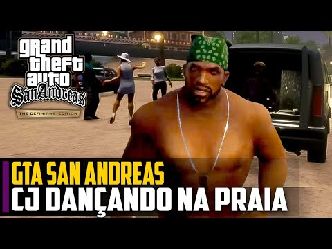 GTA San Andreas Remastered - CJ dançando na PRAIA