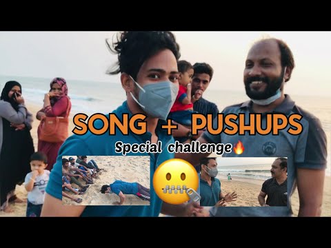 Special challenge on beach🏖🔥| song+pushups | Fayizzibrahimvlogs
