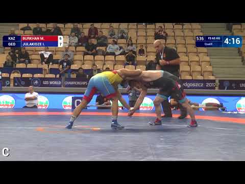 Qual. FS - 65 kg: I. JULAKIDZE (GEO) df. M. BURKHAN (KAZ) by VPO1, 8-6
