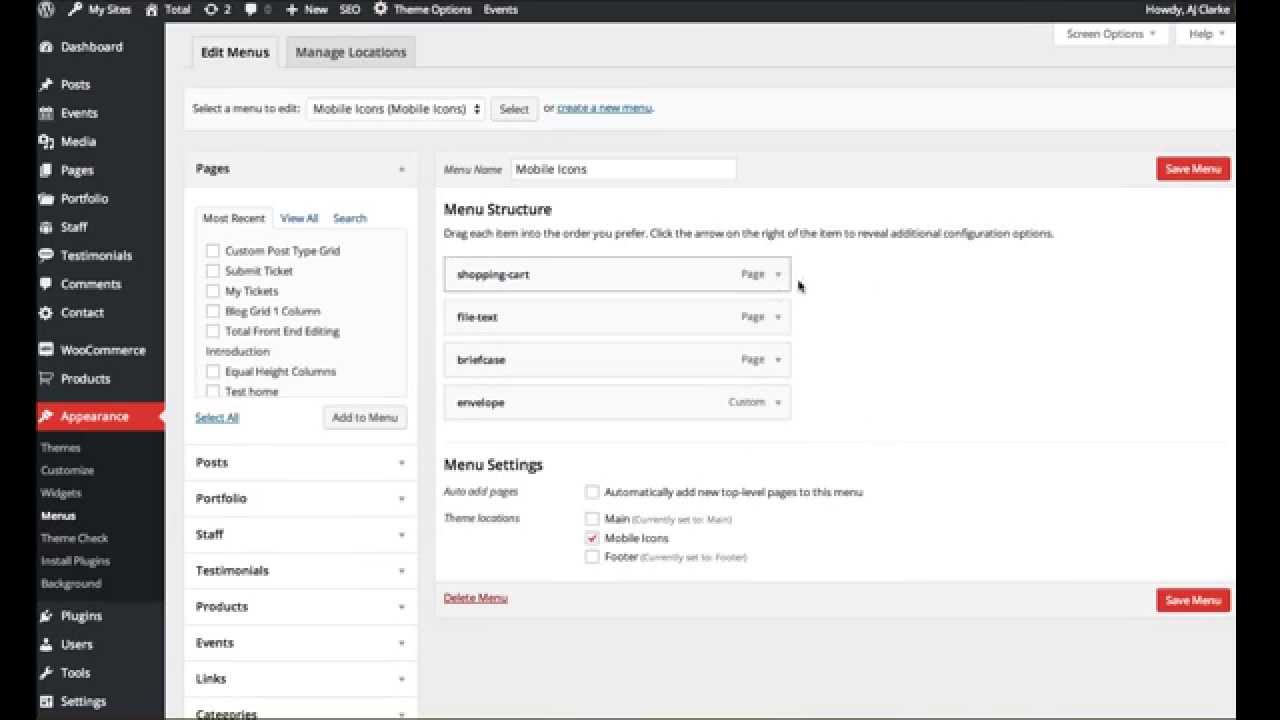 Mobile/Responsive Icon Menu Setup - Total WordPress theme
