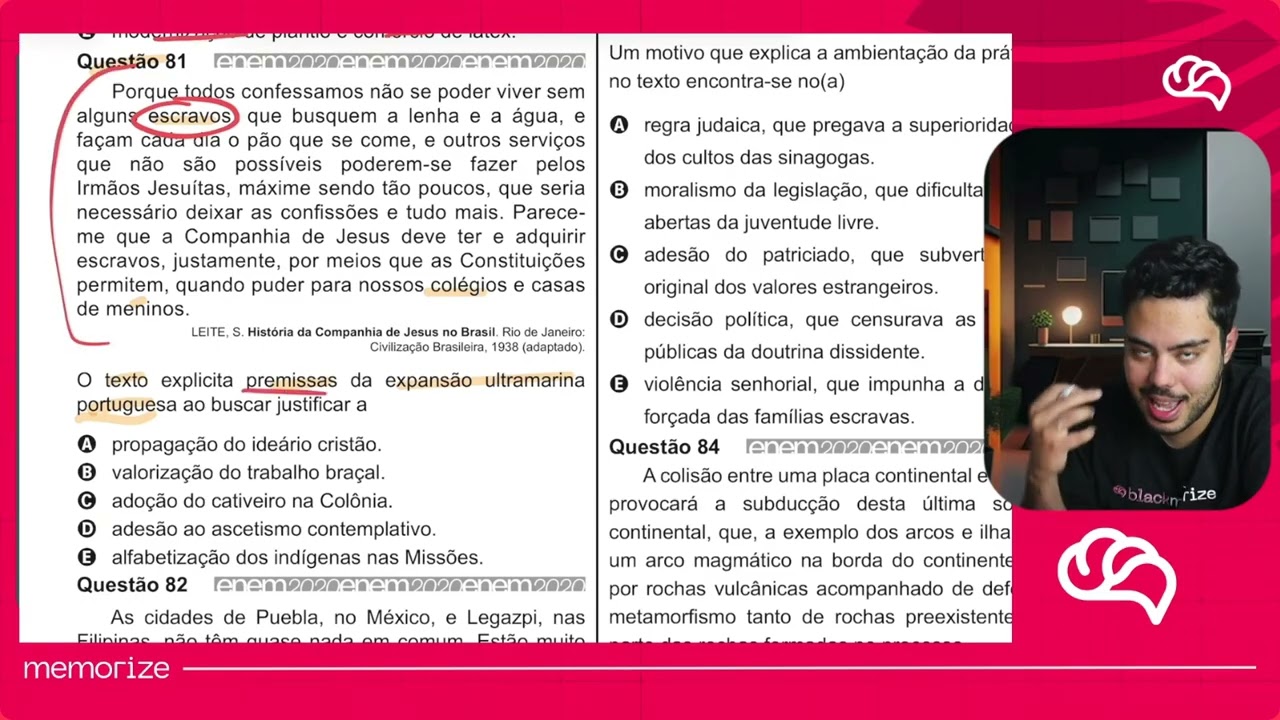 Resolução em Vídeo — Questão 81 ENEM 2020
