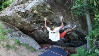 Video thumbnail of Lo Schiaffo, 7a+. Cimaganda