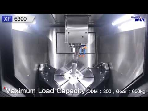 Вертикальный фрезерный пятиосевой обрабатывающий центр с ЧПУ HYUNDAI WIA XF6300 - Видео c Youtube №2