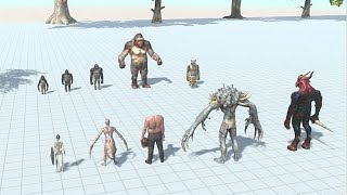 Boss vs Miniboss with 3 weakest units from each faction Tournament - Animal Revolt Battle Simulator