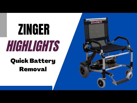 Journey Zinger Portable Folding Power Wheelchair Highlights: Quick Battery Removal [2024]