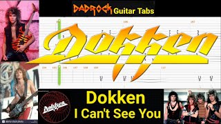 I Can't See You - Dokken - Guitar + Bass TABS Lesson