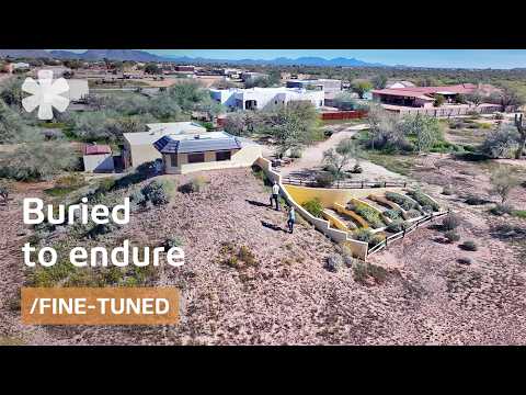 Engineer's underground dome home blends into desert like living organism