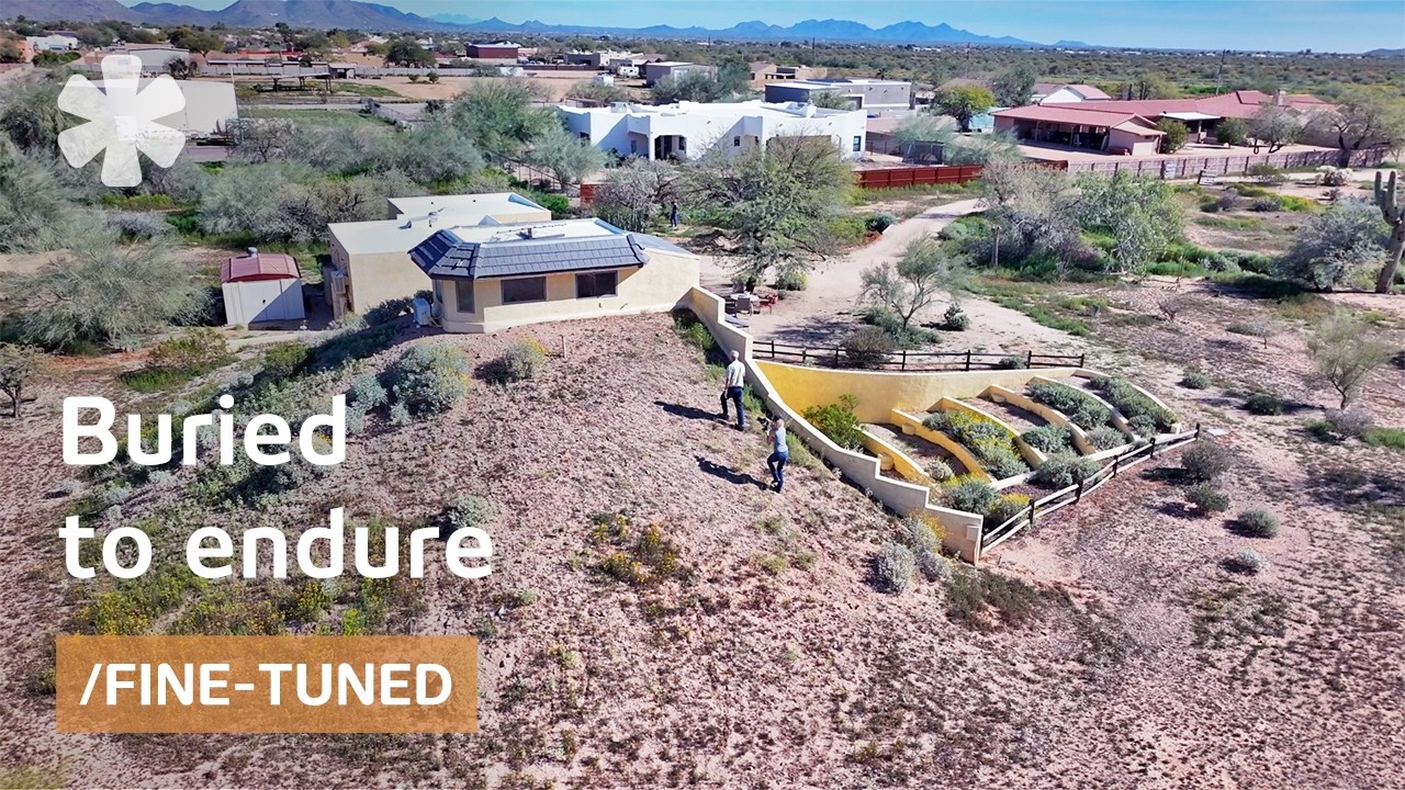 Engineer's underground dome home blends into desert like living organism