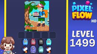 Pixel Flow Level 1499 Solution Walkthrough