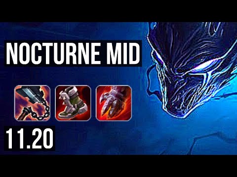 NOCTURNE vs GALIO (MID) (DEFEAT) | 1.1M mastery, 500+ games, Dominating | KR Diamond | v11.20