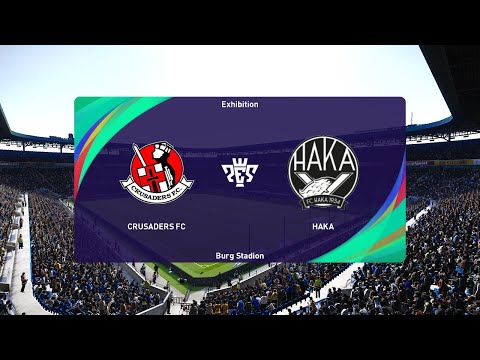 Crusaders FC vs FC Haka (20/07/2023) UEFA Europa Conference League PES 2021