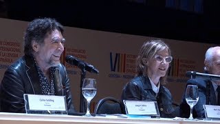 Sabina, el &quot;impostor&quot; y su poema imperdible en el Congreso de la Lengua