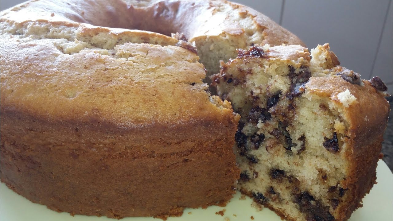 BOLO DE BAUNILHA C/ GOTAS DE CHOCOLATE!!!