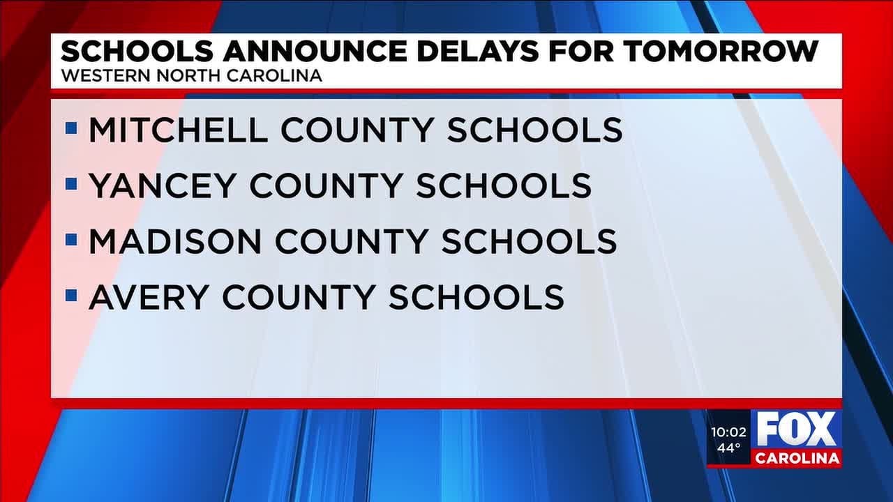 Mountain schools announce delays due to wintry weather