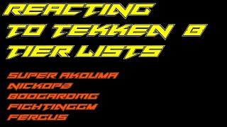 Reacting to Tekken 8 Tier Lists