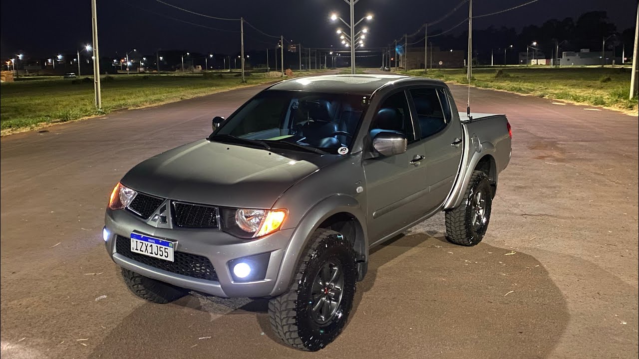 MITSUBISHI L200 3.2 DIESEL 4x4 HPE 2012 LIFT 2” PNEU 285 75 ESCAPAMENTO 4” FULL LED EP # 349