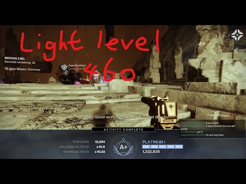 How to get A+ in just enemy's light level only 460
