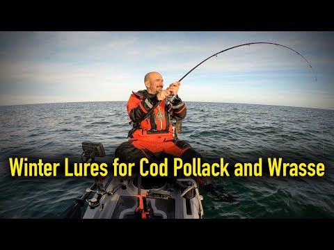 Kayak Sea Fishing UK - Winter Lure Fishing for Big Pollack Cod and Wrasse -Beadnell - Northumberland