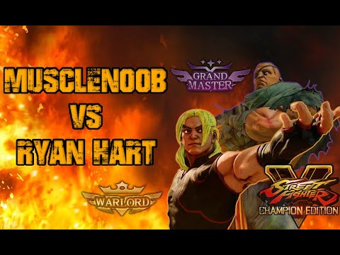 Street Fighter V:CE Musclenoob vs Fighting game legend Ryan Hart Ft10 Crazy ending!