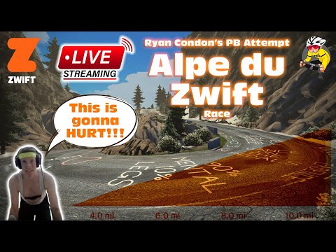 Live Zwift Race - Alpe du Zwift - Ryan Condons PB Attempt