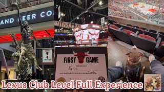 Our First Chicago Bulls Game! Lexus Club Seats Full Experience | In Seat Food & Beverage Service!
