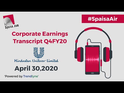 Hindustan Unilever Ltd.(HUL)  Earning Call for Q4FY20 and Full Year