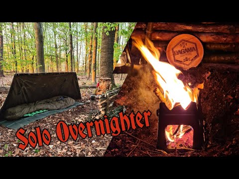 Vom Wild geweckt! Meine erste Nacht allein im Wald! Bushcraft Overnighter.