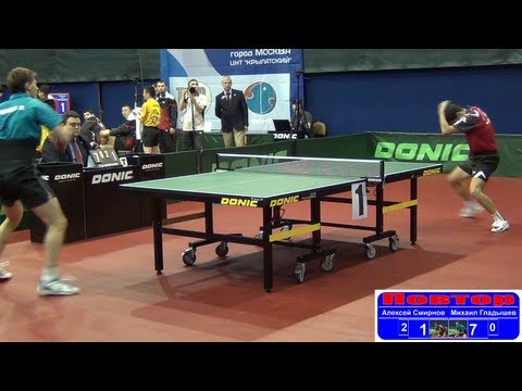 Alexey SMIRNOV vs Mikhail GLADYSHEV 1/4 Russian Premier League Playoff Table Tennis