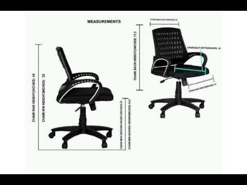 Mesh medium back office chair, black