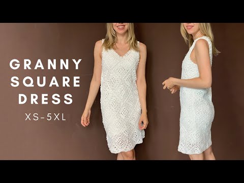 TULIP SQUARE DRESS - FREE CROCHET PATTERN