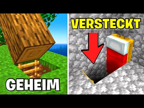 13 GEHEIMGÄNGE in MINECRAFT die du bauen musst!