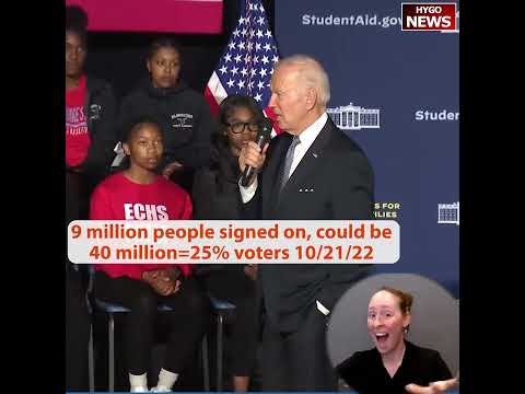 Biden: 9 million people signed on, could be 40 million which is 25% of voters will vote Dems