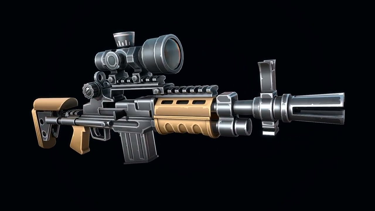 Fucile M14 stilizzato Modello 3D