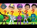 Fire, Astronaut, Imli new suit,Veer the robot, Drilling suit // Wrong head puzzle