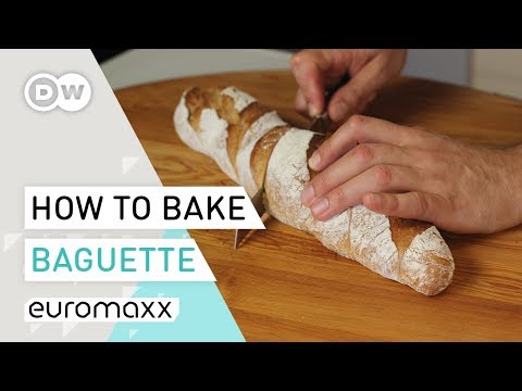 Receita de baguete da França | Tutorial de cozimento | Baguete | Assando pão