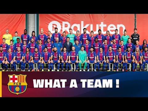 Barça first team and women's team pose for official photo 2017/18